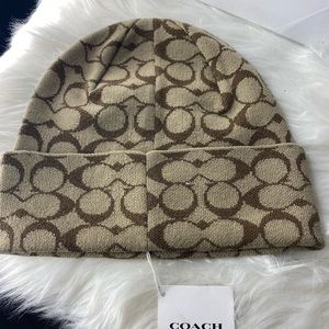 BRAND NEW WITH TAGS COACH SIGNATURE BEANIE